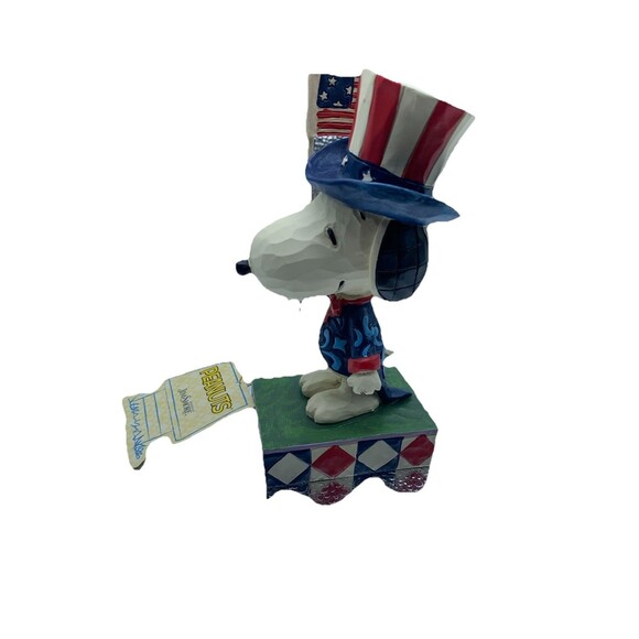 Jim Shore Peanuts  Snoopy Patriot #4043617 Figurine 6" American Flag - Picture 1 of 8
